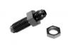 -6 to -6 Straight Bulkhead Adapter & Nut (black)